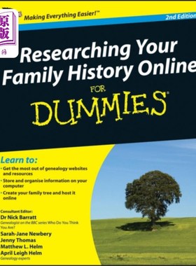 海外直订Researching Your Family History Online For Dummi... 在线研究你的家族史
