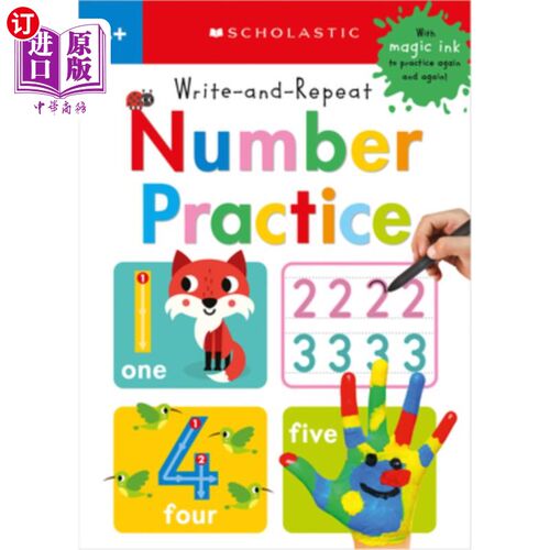 海外直订Write-And-Repeat Number Practice: Scholastic Early Learners (Write-And-Repeat) 写与重复数字练习:学校早期学