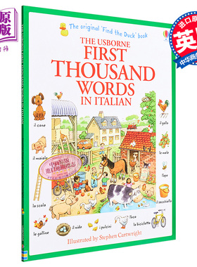 看图识1000意大利语单词 意大利文原版 英文意大利文双语 小语种 First Thousand Words in Italian【中商原版】