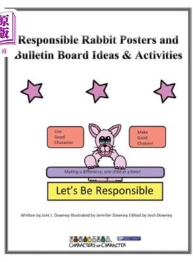 海外直订Responsible Rabbit Posters and Bulletin Board Ideas & Activities 负责兔子海报和公告栏的想法和活动