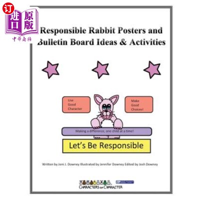 海外直订Responsible Rabbit Posters and Bulletin Board Ideas & Activities 负责兔子海报和公告栏的想法和活动