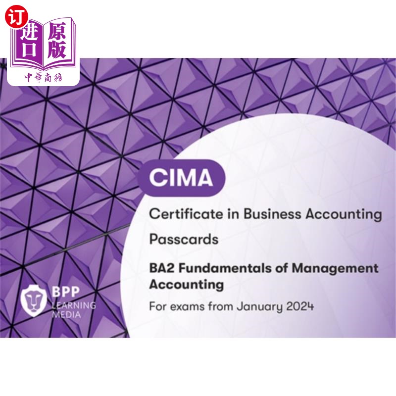 海外直订CIMA BA2 Fundamentals of Management Accounting CIMA BA2管理会计基础