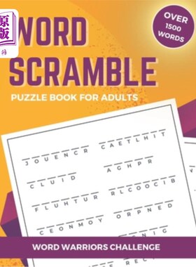 海外直订医药图书Word Warriors Challenge: Word Scramble Puzzle Book for Adults with Over 1500 Wor 字勇士挑战:字争夺