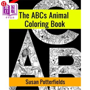 Book 海外直订The Coloring Animal ABCs动物涂色书 ABCs