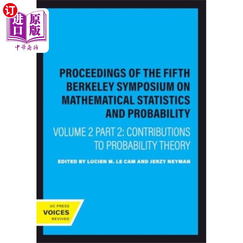 海外直订Proceedings of the Fifth Berkeley Symposium on M... 第五届伯克利数理统计与概率研讨会论文集,第二卷,第二部