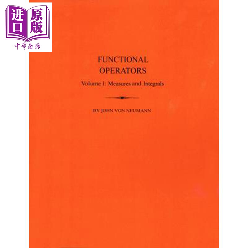 预售 功能操作员 AM-21 第1卷 Functional Operators, Volume 1 英文原版 John Von Neumann【中商原版】
