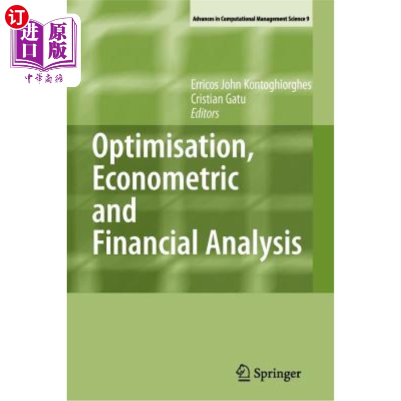 海外直订Optimisation, Econometric and Financial Analysis 优化、经济计量和财务分析
