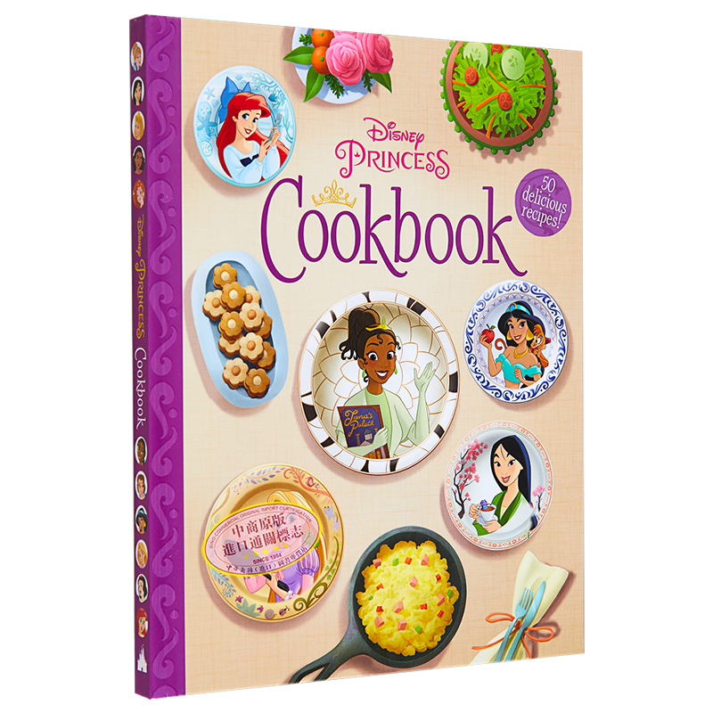 预售 迪士尼公主食谱 The Disney Princess Cookbook 英文原版 Disney Books 亲子食谱 学习烹饪【中商原版】