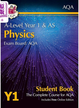 英国CGP A-Level Physics for AQA: Year 1 & AS Student Book with Online Edition【中商原版】