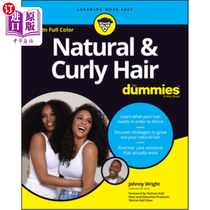 海外直订Natural & Curly Hair for Dummies 自然卷曲的头发适合傻瓜