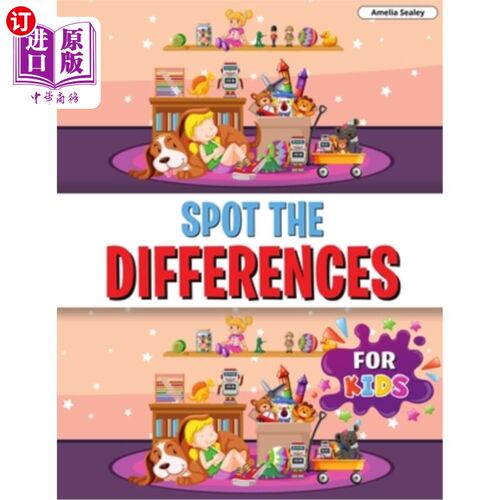 海外直订Spot the Differences for Kids: Find the Differences Book for Kids, A Fun Search  找出孩子们的差异：为孩子们
