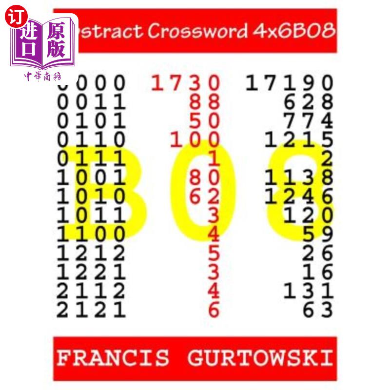 海外直订Abstract Crossword 4x6B08 摘要填字游戏4x6B08