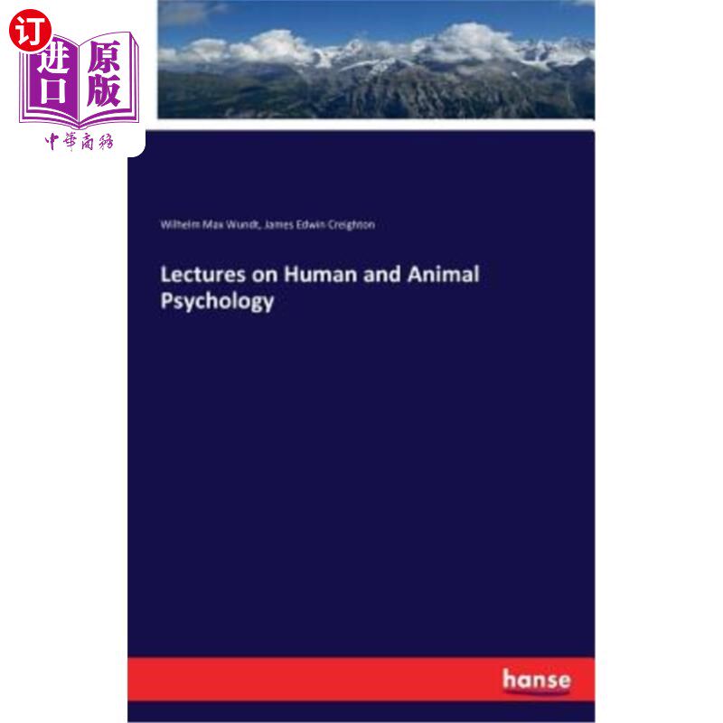 海外直订Lectures on Human and Animal Psychology 人与动物心理学讲座