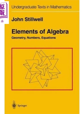 现货 代数元素 几何 数字与方程第1版  Elements of Algebra Geometry Numbers Equations 英文原版 John Stillwell【中商原版】