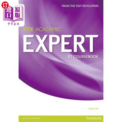 海外直订Expert Pearson Test of English Academic B2 Standalone Coursebook 英语学术B2独立教材专家皮尔逊测试