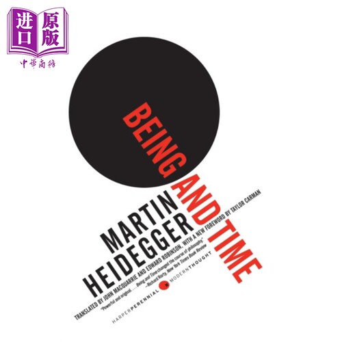 海德格尔 存在与时间 Being and Time 英文原版 Martin Heidegger 存在主义哲学的创始人 主要代表【中商原版】