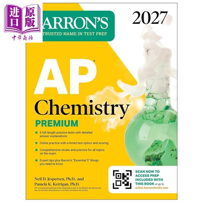 AP Chemistry Premium 2027 Prep Book with 6 Practice Tests + Comprehensive Review + Online Practice 巴朗AP【中商原版】