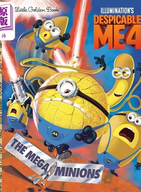 小金书 小黄人4 The Mega-Minions Despicable Me 4 英文原版 儿童绘本故事图画书 全彩故事书 神偷奶爸4电影改编【中商原版?