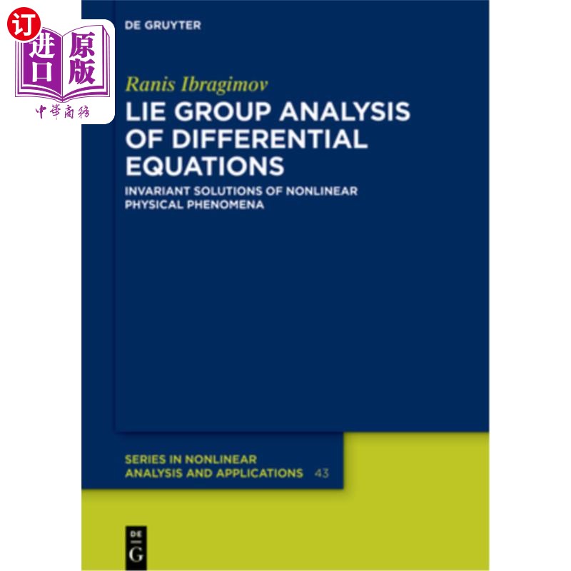 海外直订Lie Group Analysis of Differential Equations: Invariant Solutions of Nonlinear P 微分方程的李群分析：非线性