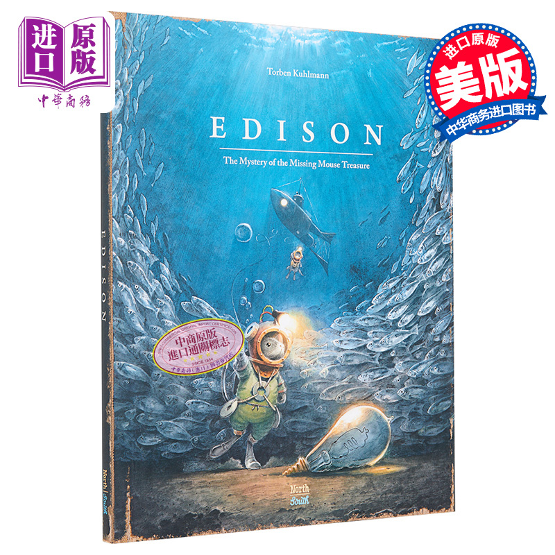 现货【中商原版】Torben Kuhlmann小老鼠历险记英文原版 Edison: The Mystery of the Missing Mouse Treasure精装精品绘本-封面