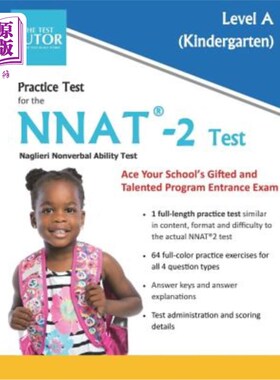 海外直订Practice Test for the Nnat 2 - Level a Nnat 2级a的实践测试
