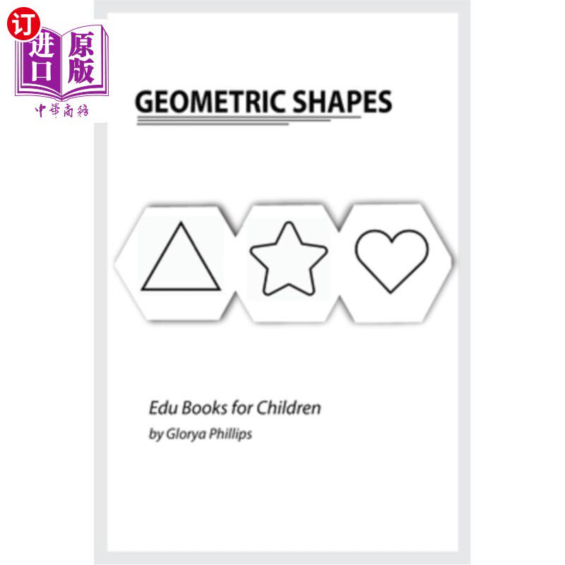 海外直订Geometric Shapes: Montessori geometric shapes book, bits of intelligence for bab 几何形状:蒙特梭利几何形状