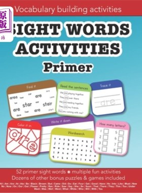 海外直订Sight Words Primer vocabulary building activities: Education resources by Bounce 初级词汇积累活动:由