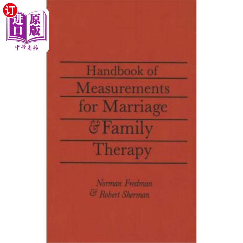 海外直订医药图书Handbook of Measurements for Marriage and Family Therapy 婚姻家庭治疗测量手册