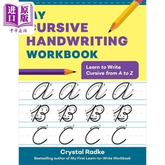 我的草书练习本 My Cursive Handwriting Workbook Learn to Write Cursive from A to Z 英文原版英语连体字书写【中商原版?
