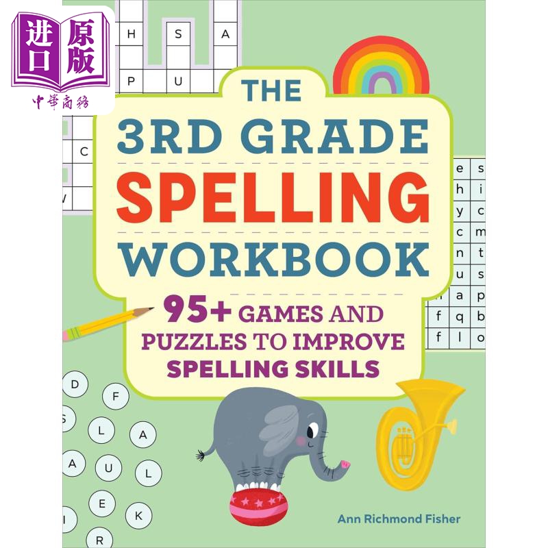 The 3rd Grade Spelling Workbook 小学三年级单词拼写练习册 提升拼写技能游戏谜题书 英文原版 进口教辅图书【中商原版】