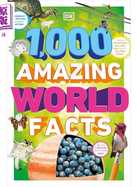 DK 1000个令人惊奇的世界事实 1000 Amazing World Facts 英文原版 儿童科普读物 科学知识绘本 进口童书 9岁以上【中商原版?
