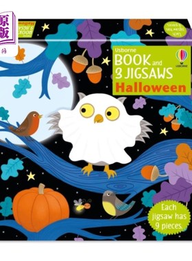 海外直订古英语 Usborne Book and 3 Jigsaws: Halloween 奥斯本的书和三个拼图:万圣节