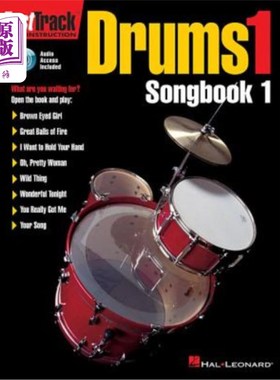 海外直订Fasttrack Drums Songbook 1 - Level 1 Book/Online Audio 快速轨道鼓歌曲书1 - 1级书/在线音频