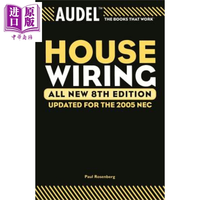 现货 Audel房屋布线 第8版 Audel House Wiring 英文原版 Paul Rosenberg Roland Palmquist【中商原版】Wiley