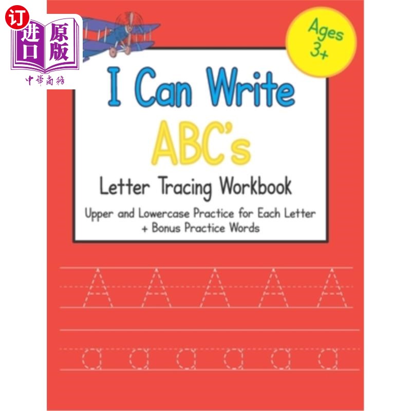 海外直订I Can Write ABC's Letter Tracing Workbook: Upper and Lowercase Practice for Each 我可以写ABC的字母跟踪工作 书籍/杂志/报纸 儿童读物原版书 原图主图