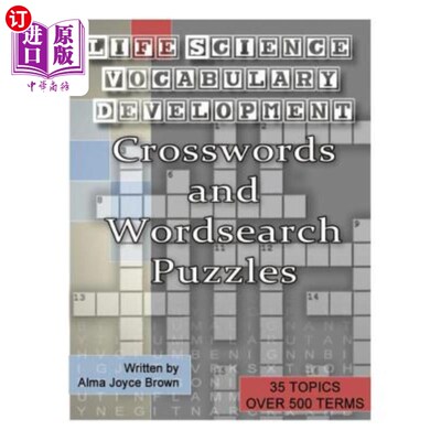 海外直订Life Science Vocabulary Development Crosswords and Wordsearch puzzles 生命科学词汇发展纵横字谜