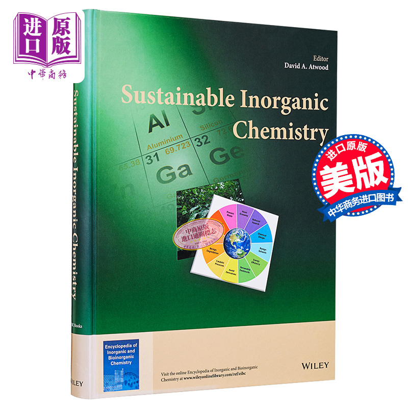 现货 可持续无机化学 Sustainable Inorganic Chemistry 英文原版 David Atwood【中商原版】Wiley