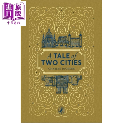 预售 海雀布纹经典 双城记 A Tale of Two Cities 英文原版 Charles Dickens 世界文学经典名著之一 9-12岁读者【中商原版】