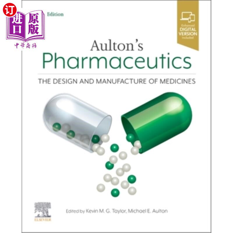 海外直订医药图书Aulton's Pharmaceutics: The Design and Manufacture of Medicines 奥尔顿制药:药物的设计和制造
