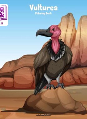 海外直订Vultures Coloring Book 1 秃鹰着色书1
