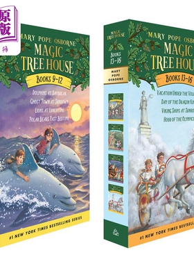 预售 Magic Tree House 9-16 神奇树屋 卷9-16盒装8册套装 儿童文学章节书 故事小说图画书 魔法树屋 英文原版进口图书【中商原版?