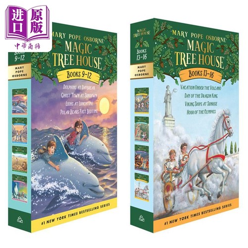 Magic Tree House 9-16 神奇树屋 卷9-16盒装8册套装 儿童文学章节书 故事小说图画书 魔法树屋 英文原版进口图书【中商原版?