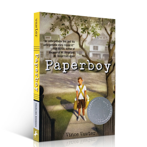 纽伯瑞 2014 报童的夏天Paperboy 送报男孩 纽伯瑞文学奖银奖 身体障碍 儿童文学 文学 940L 进口正版 10-14岁 暑假