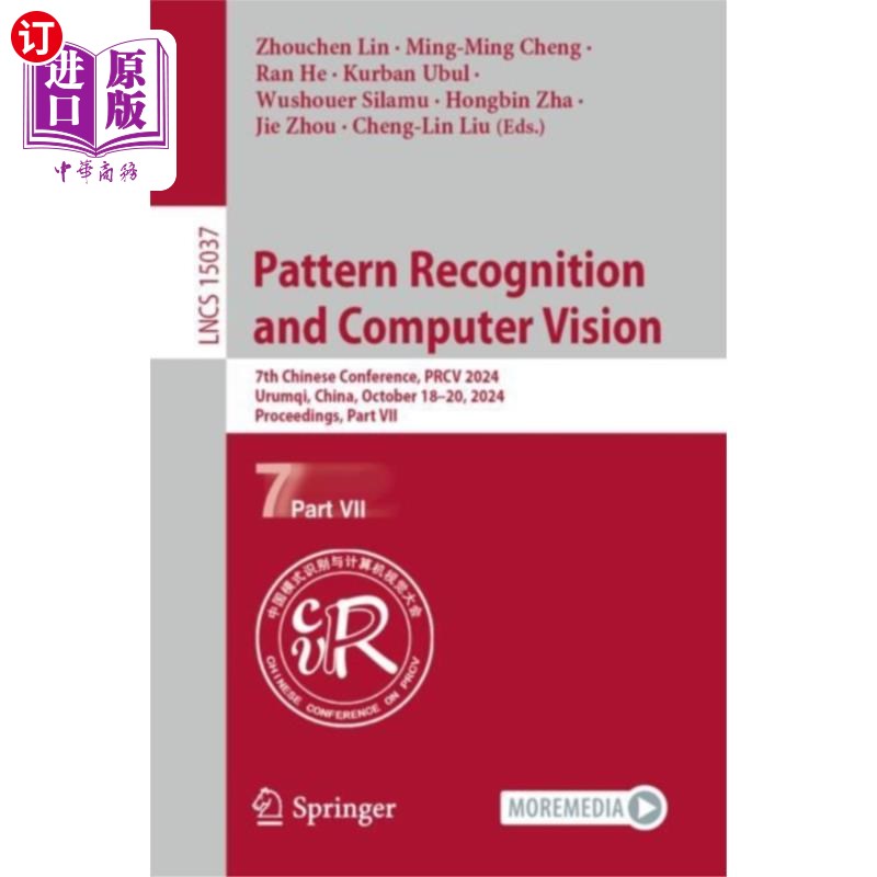 海外直订Pattern Recognition and Computer Vision 模式识别与计算机视觉