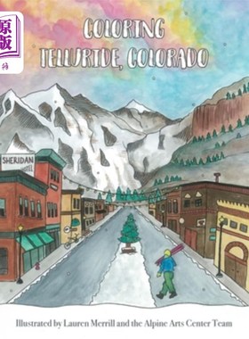 海外直订Coloring Telluride, Colorado 科罗拉多州着色碲化