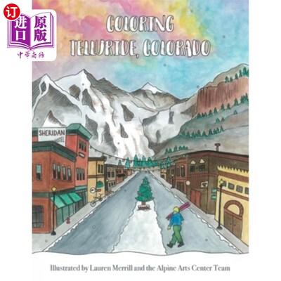 海外直订Coloring Telluride, Colorado 科罗拉多州着色碲化