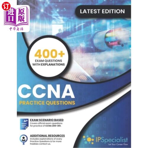海外直订CCNA: (200-301) Cisco Certified Network Associate Practice Questions CCNA：（200-301）思科认证助理——