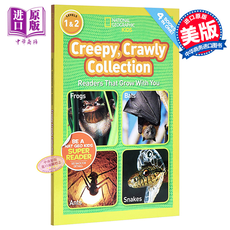 英文原版 national geographic kids Creepy Crawly Collection L1&L2美国国家地理自然与生物4故事合集全彩版分级阅读儿?