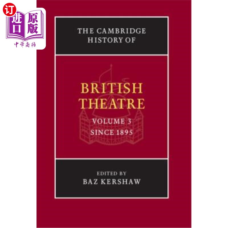海外直订The Cambridge History of British Theatre 剑桥大学英国戏剧史