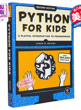 预售 少儿编程 Python for Kids 第2版 一个有趣的编程介绍 英文原版 儿童编程 A Playful Introduction to Programming 极少儿Pyt